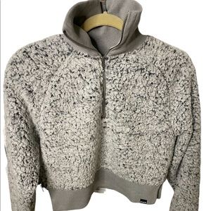 Cropped Sherpa Quarter Zip